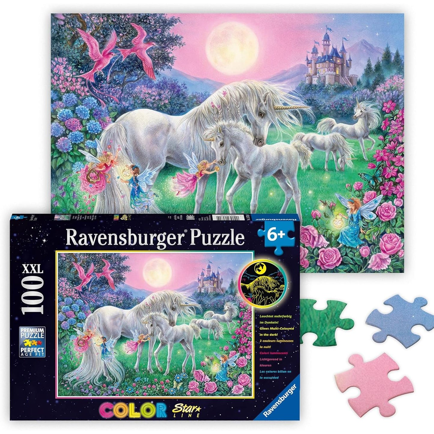 Ravensburger Unicorns In The Moonlight 100 Piece Puzzle