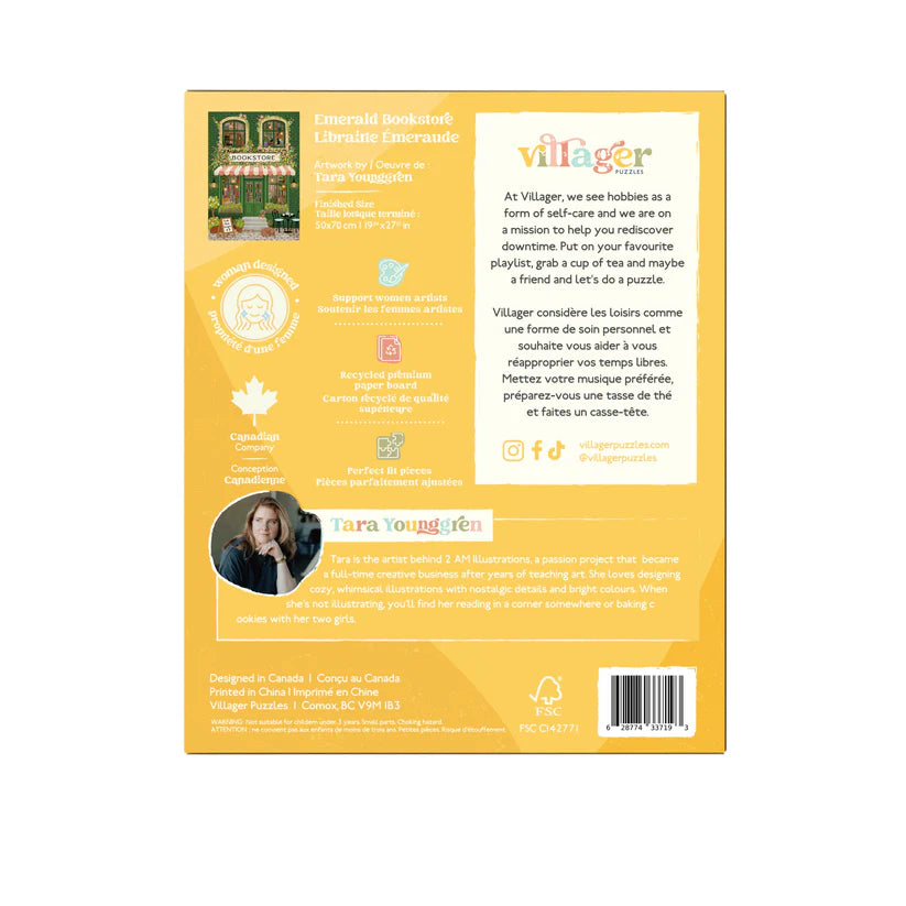 Villager Puzzles Emerald Bookstore 1000 Piece Puzzle