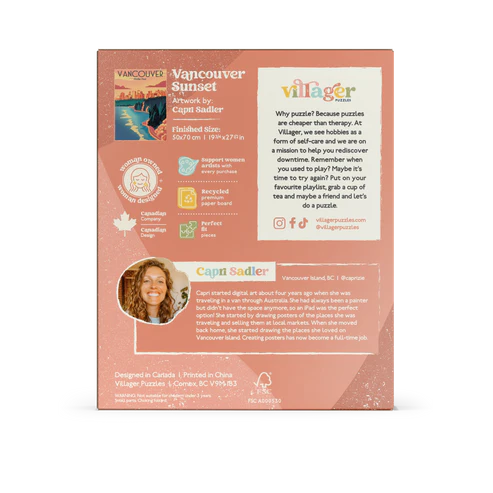 Villager Puzzles Vancouver Sunset 1000 Piece Puzzle