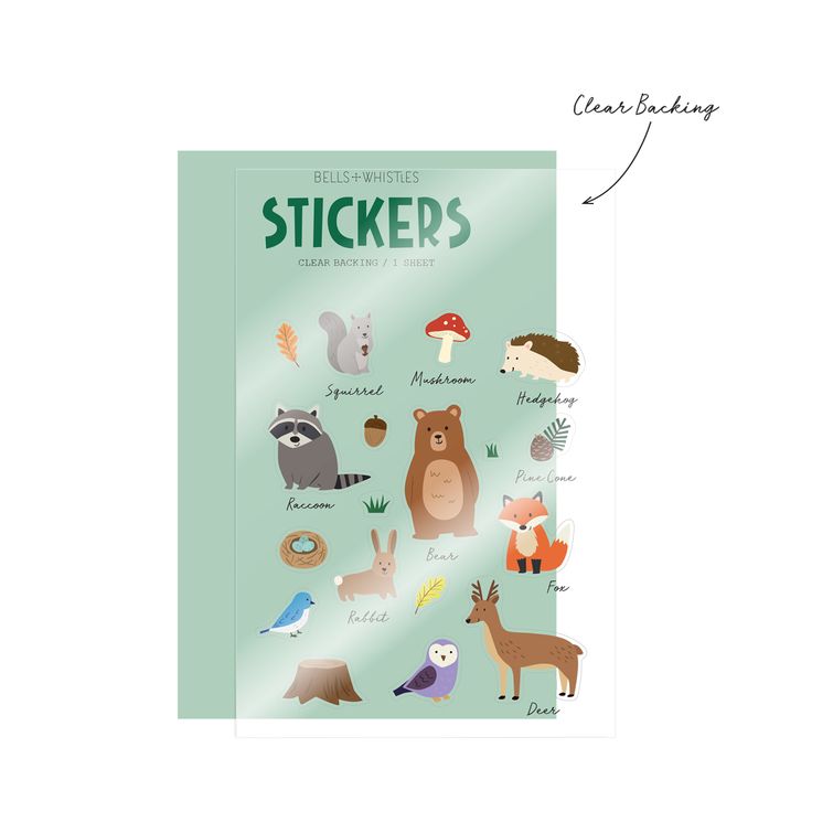 Girl of All Work Woodland Animals Clear Stickers