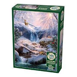 Cobble Hill Mystic Falls in Winter 1000 Piece Puzzle