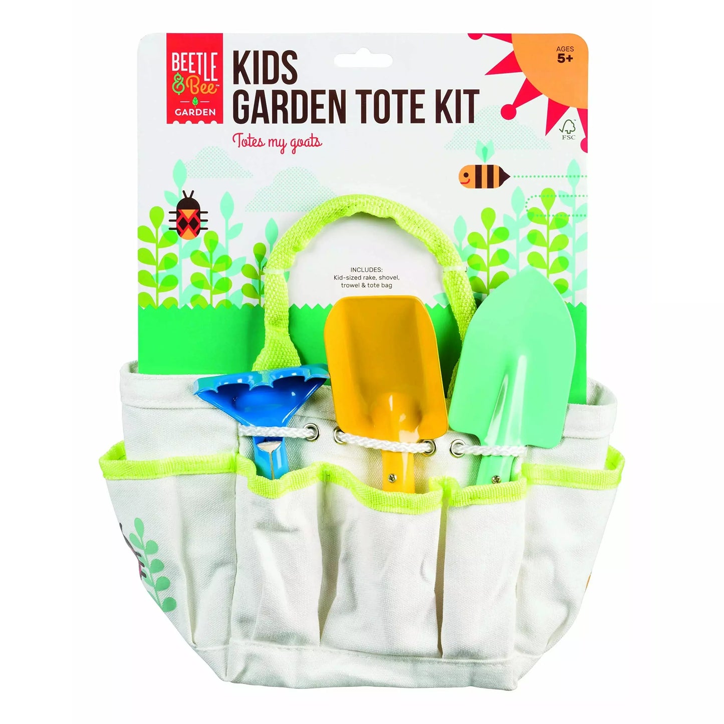 Beetle and Bee Kids Garden Tote