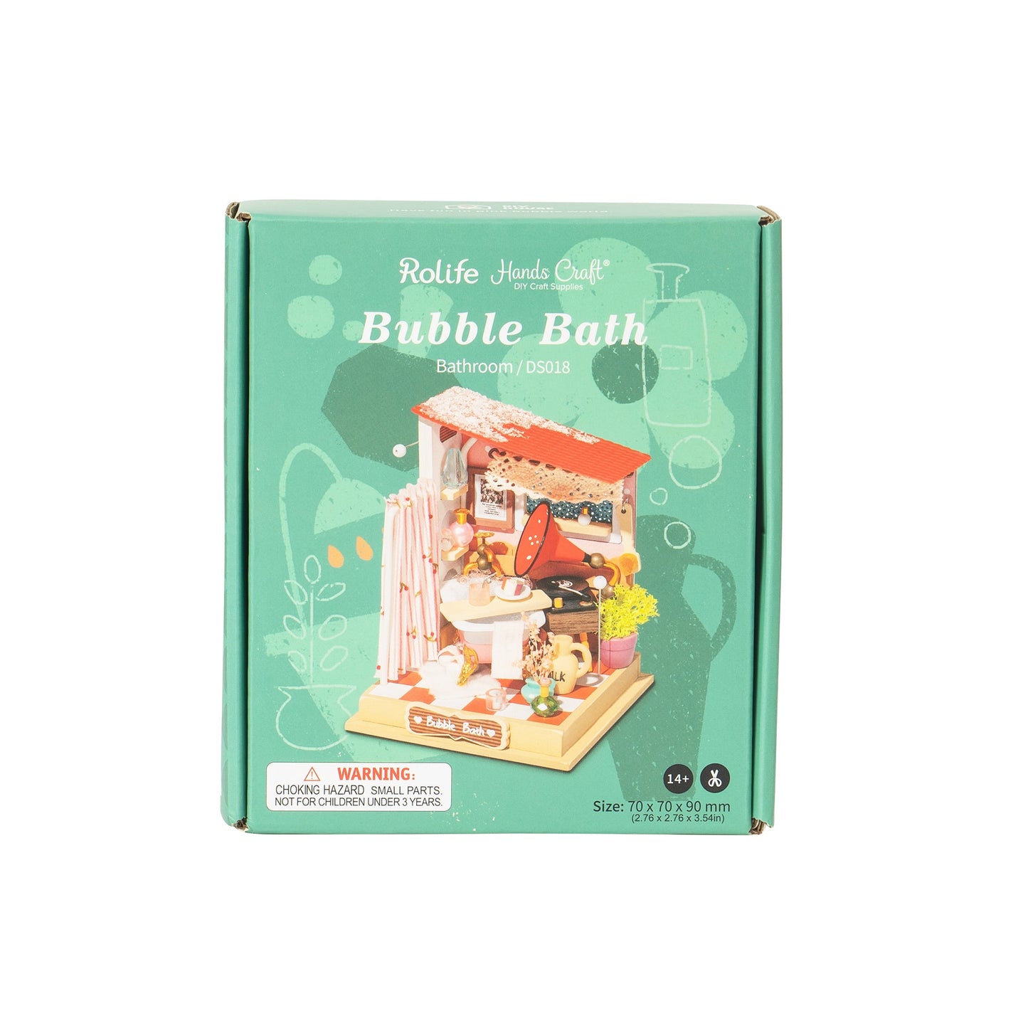 Hands Craft DIY Miniature House Kit Bubble Bath Bathroom