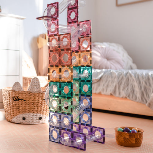 Connetix 106 Piece Pastel Ball Run Set