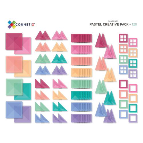 Connetix 120 Piece Pastel Creative Pack