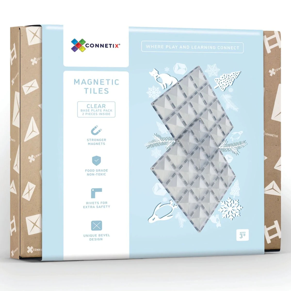 Connetix 2 Piece Clear Base Plate Pack