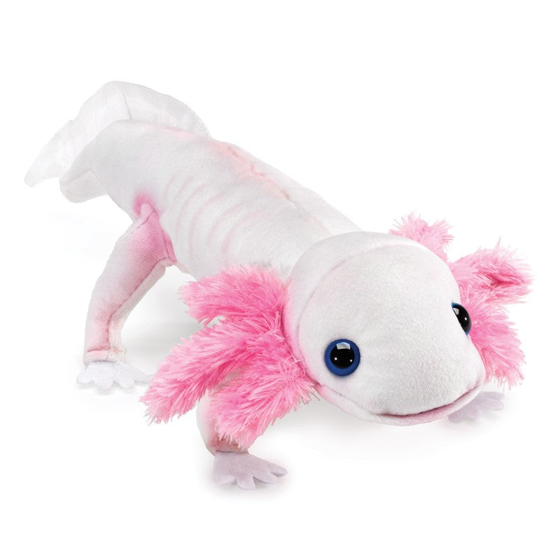 Folkmanis Mini White Axolotl Finger Puppet