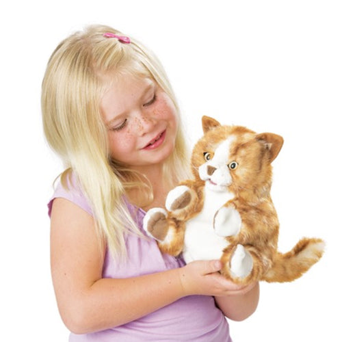 Folkmanis Orange Tabby Kitten Puppet
