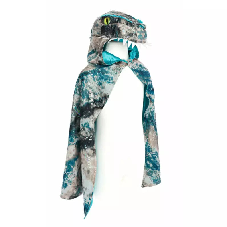 Great Pretenders Raptor Cape Size 5 - 6 Teal/Brown