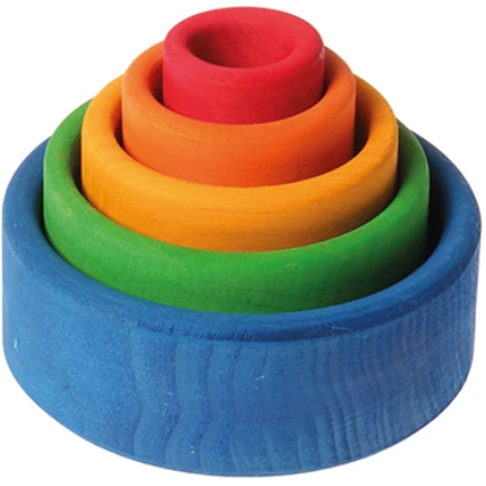 Grimm's Small Stacking Bowls - Outside Blue