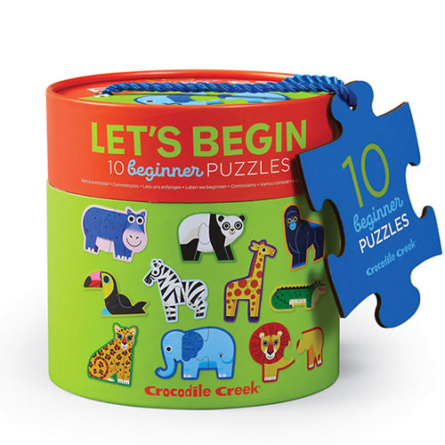 Crocodile Creek Let's Begin Jungle 10 x 2 Piece Puzzle