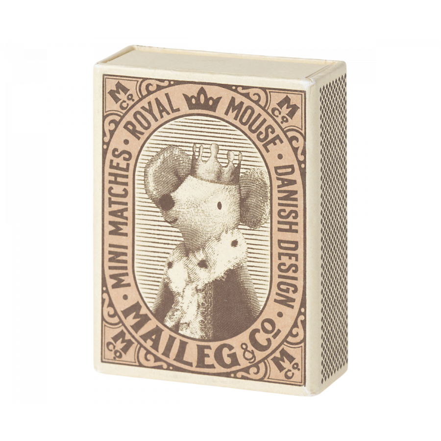 Maileg Sleepy/Wakey Baby Mouse in Matchbox - Rose