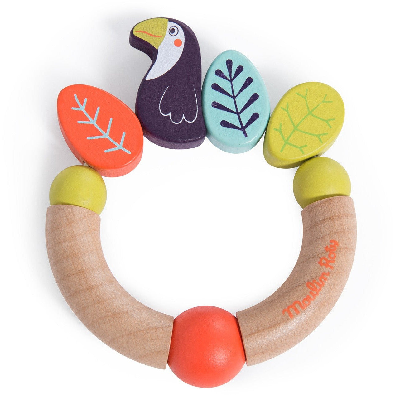 Moulin Roty Dans la Jungle Wooden Rattles