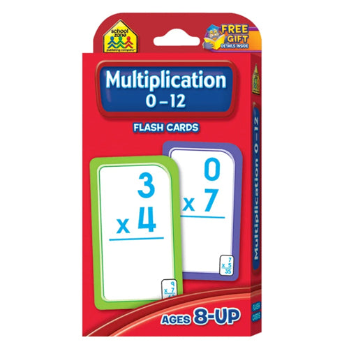 Multiplication 0-12 Flash Cards