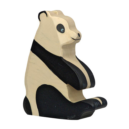 Holztiger Wooden Panda Bear - sitting