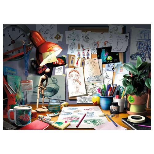 Ravensburger Disney Pixar The Artist's Desk 1000 Piece Puzzle