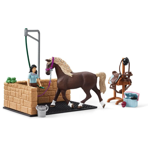 Schleich Horse Club Washing Area with Horse Club Emily & Luna 42438