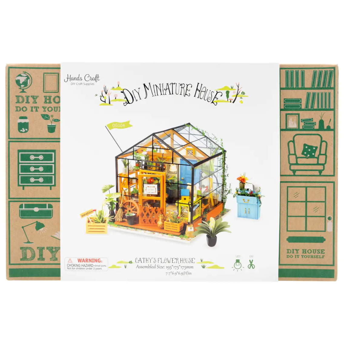 DIY Miniature Dollhouse Crafting Kit Cathy's Flower House