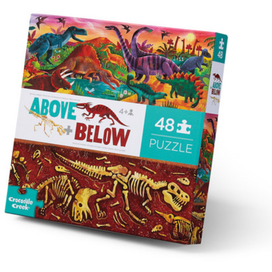 Crocodile Creek Above & Below Dinosaur World 48 Piece Puzzle