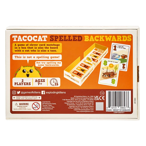 Tacocat Spelled Backwards