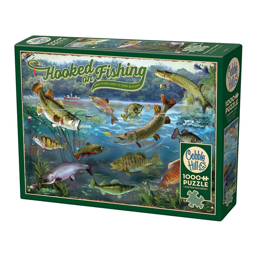 Cobble Hill Hooked on Fishing 1000 Piece Puzzle