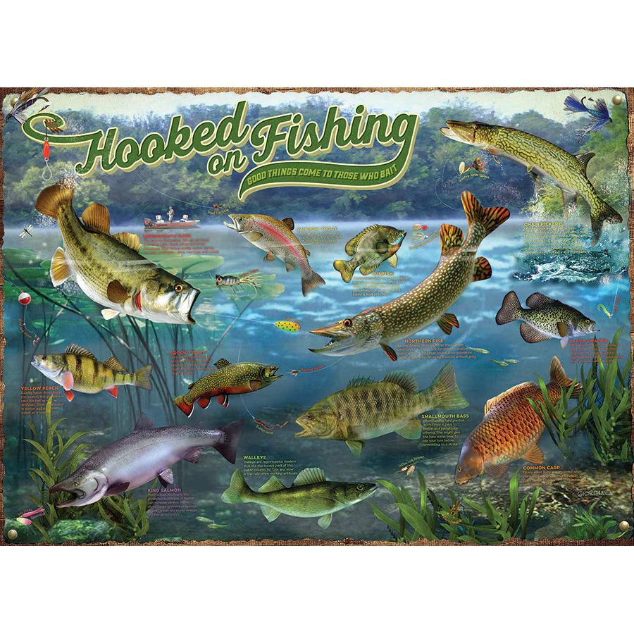 Cobble Hill Hooked on Fishing 1000 Piece Puzzle
