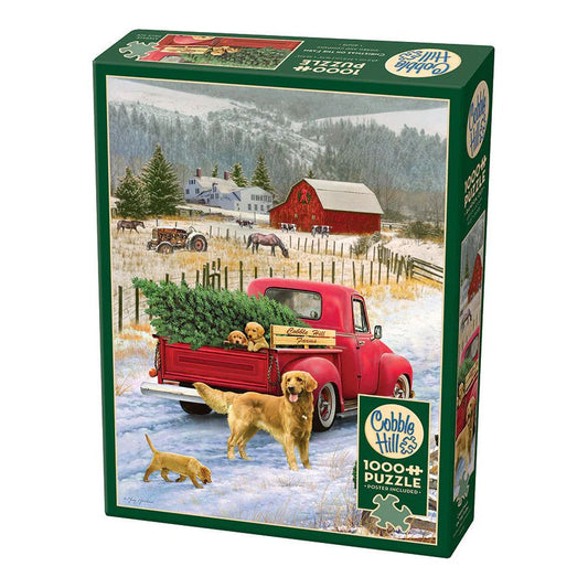 Cobble Hill Christmas On The Farm 1000 Piece Puzzle