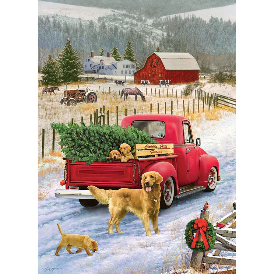 Cobble Hill Christmas On The Farm 1000 Piece Puzzle