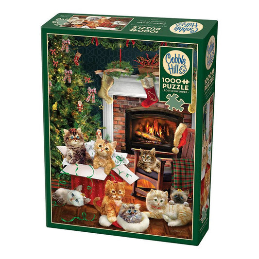 Cobble Hill Christmas Kittens 1000 Piece Puzzle