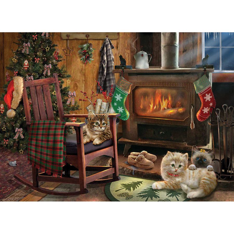 Cobble Hill Kittens By The Stove 500 Piece Puzzle