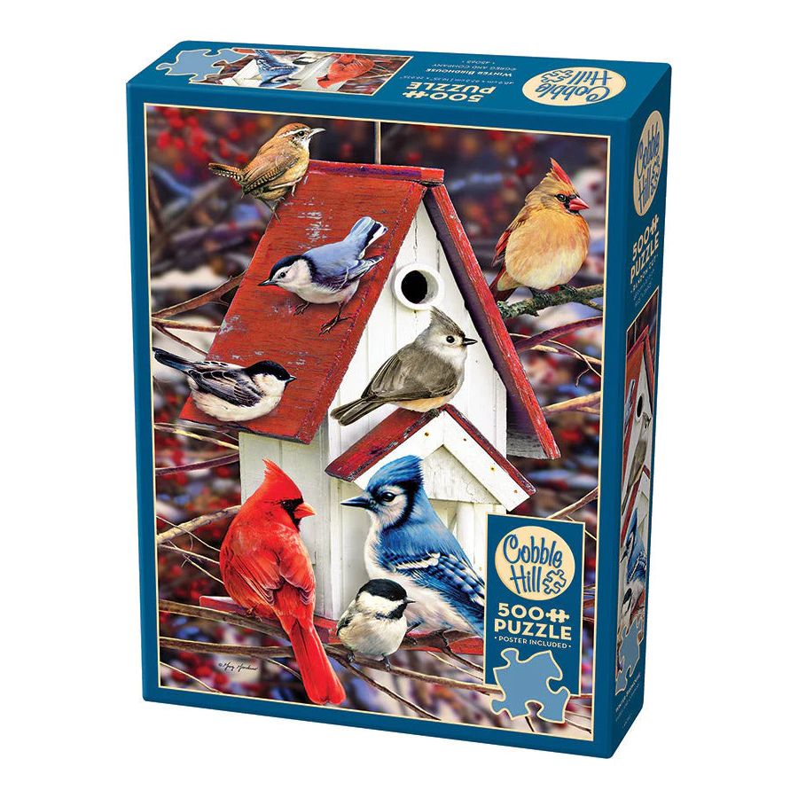 Cobble Hill Winter Birdhouse 500 Piece Puzzle