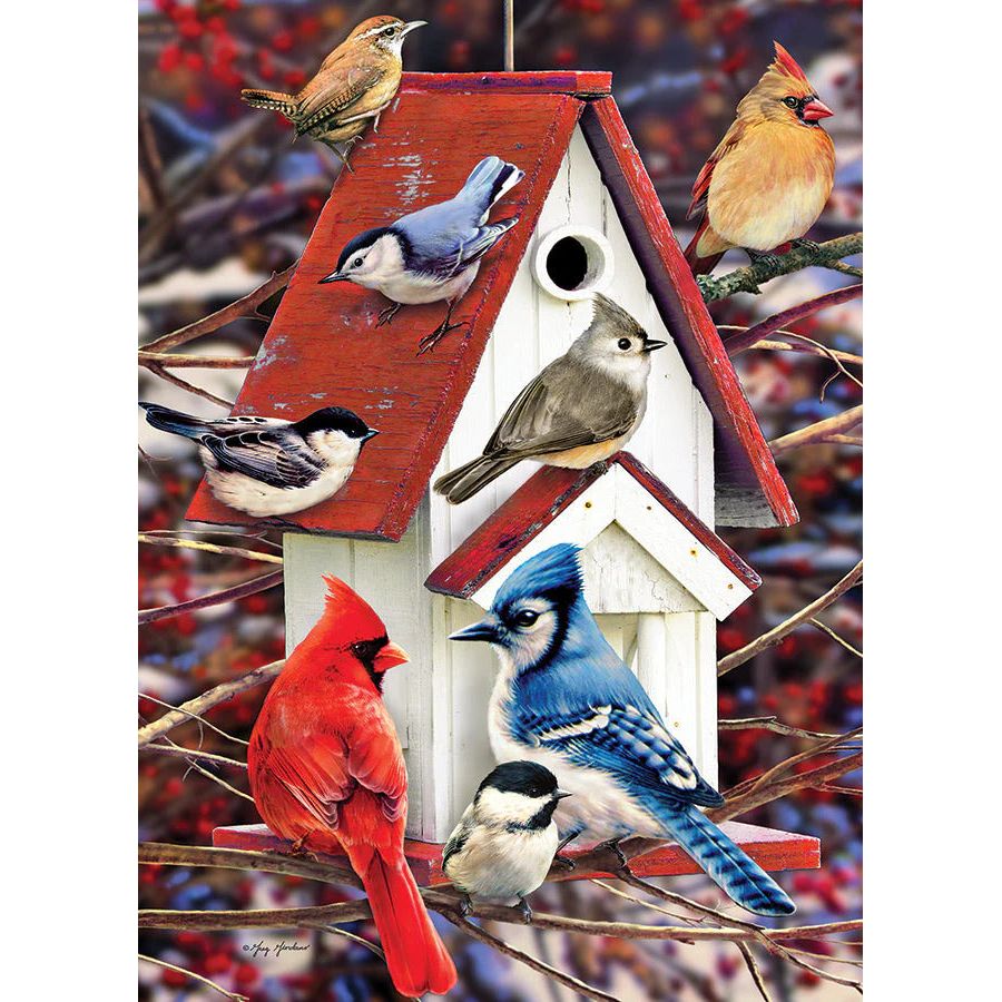 Cobble Hill Winter Birdhouse 500 Piece Puzzle