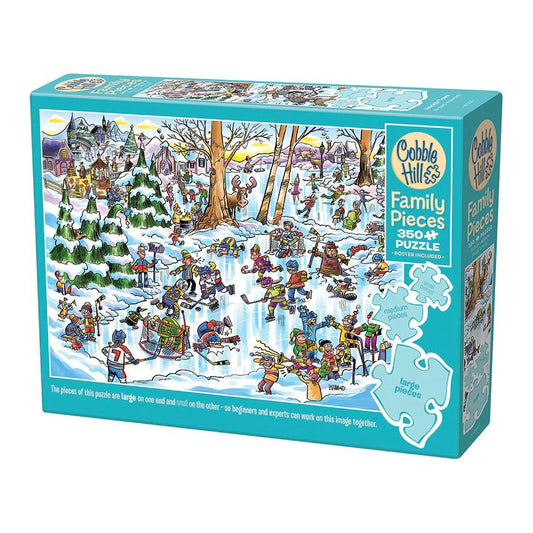 Cobble Hill Hockey Town Family Pieces 350 Piece Puzzle