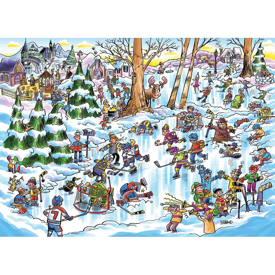 Cobble Hill Hockey Town Family Pieces 350 Piece Puzzle