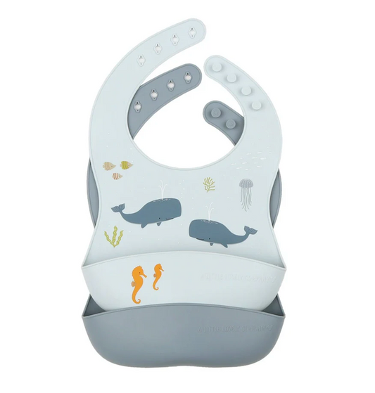 A Little Lovely Silicone Bibs - Ocean