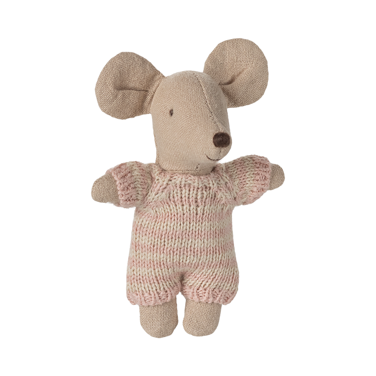 Maileg Baby Mouse in Carry Cot - Rose