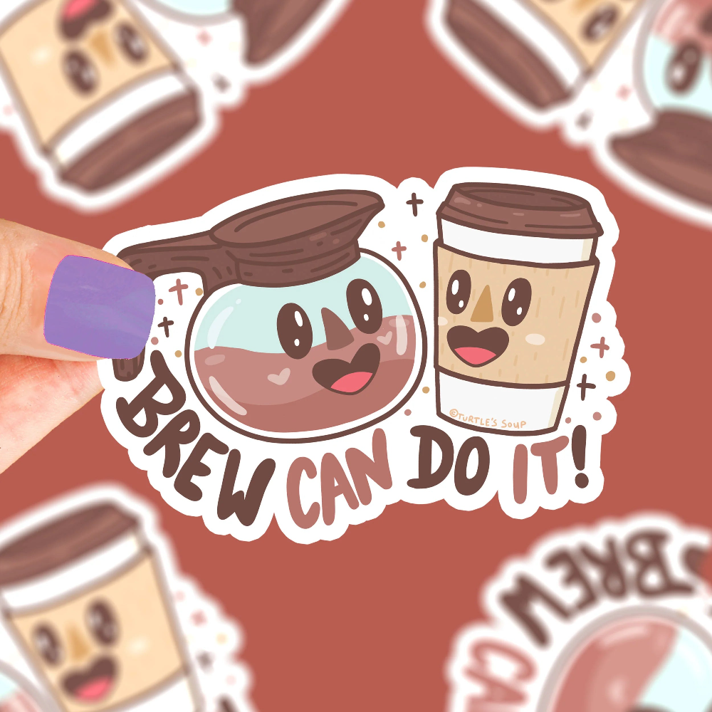 Turtle's Soup Brew Can Do It Vinyl Sticker