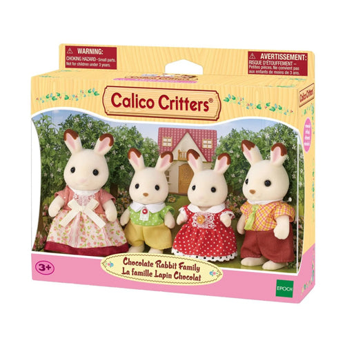 Calico Critters Chocolate Rabbit Family