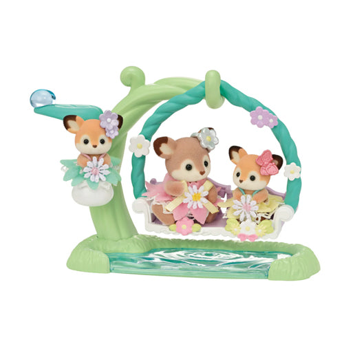 Calico Critters Deer Babies - Floral Swing Set