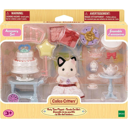 Calico Critters Tuxedo Cat Girl’s Party Time Playset