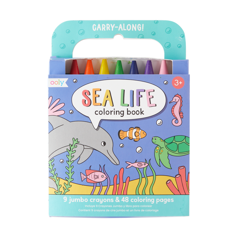 Ooly Carry Along Crayon and Colouring Book Kit - Sea Life