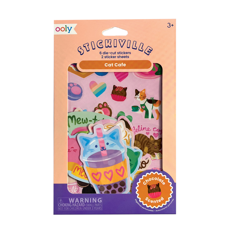 Ooly Stickiville Cat Cafe Scented Stickers