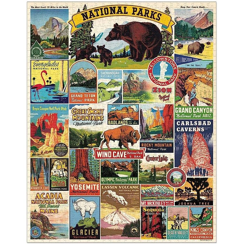 Cavallini & Co. - National Parks 1000 Piece Puzzle