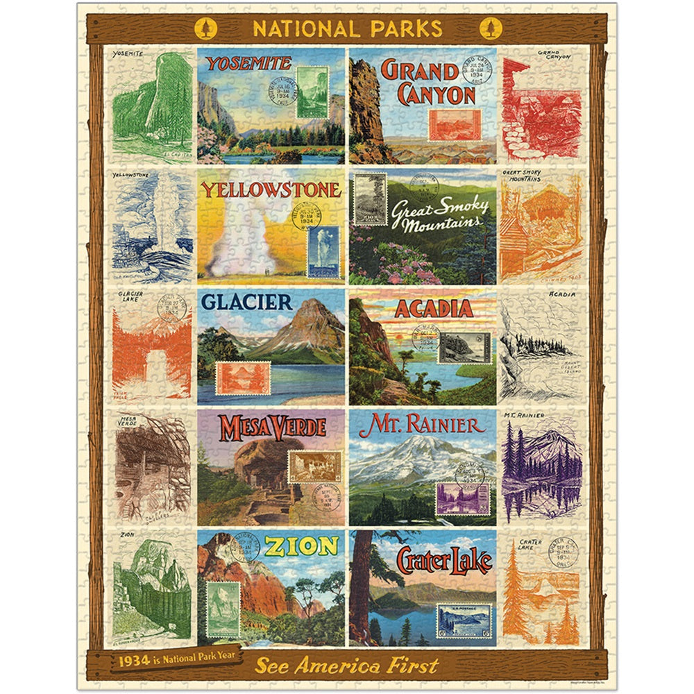 Cavallini & Co. - National Parks 2 1000 Piece Puzzle