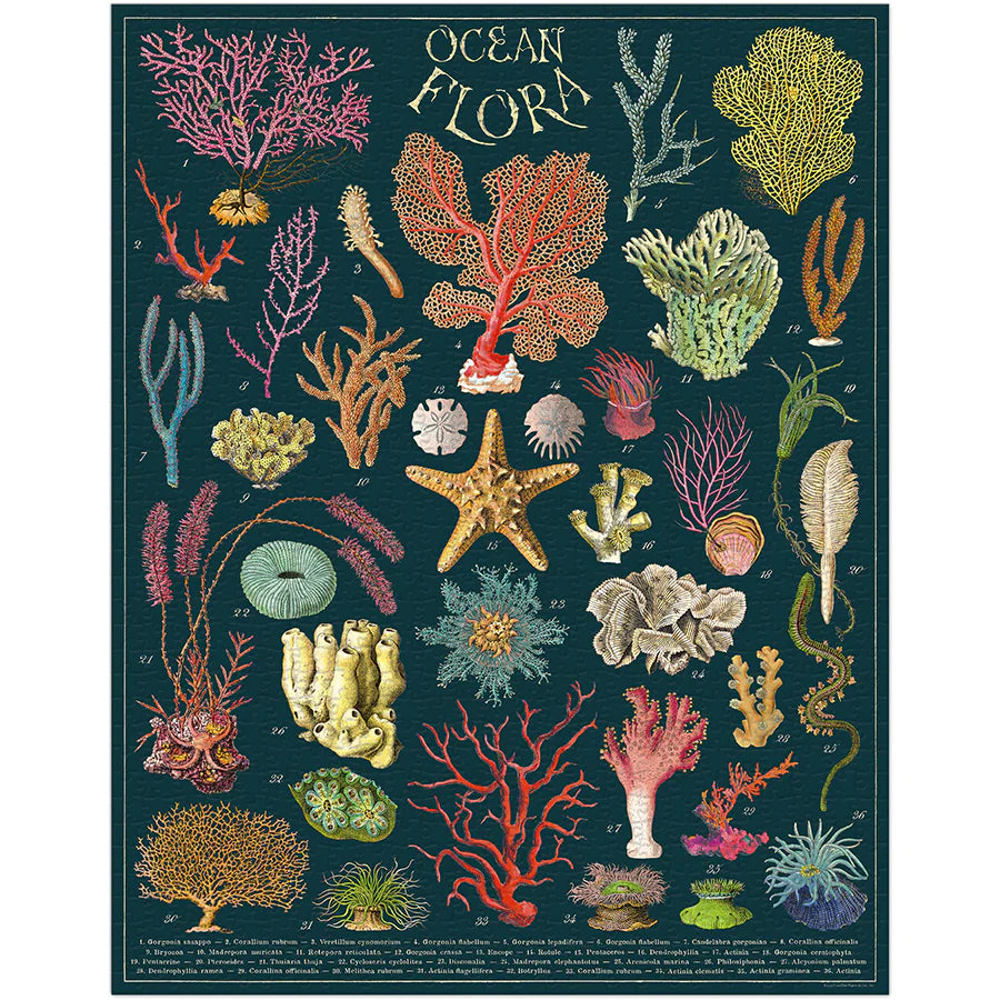 Cavallini & Co. - Ocean Flora 1000 Piece Puzzle
