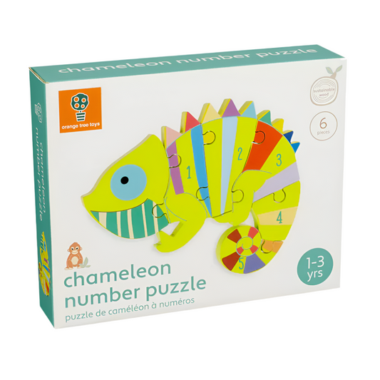 Chameleon Number Wooden Puzzle