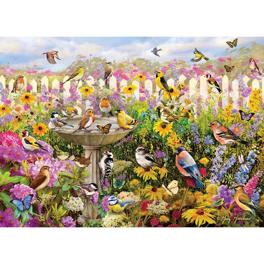 Cobble Hill Backyard Bird Bath 1000 Piece Puzzle