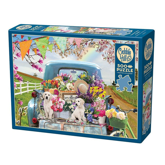 Cobble Hill Country Truck in Spring 500 Piece Puzzle