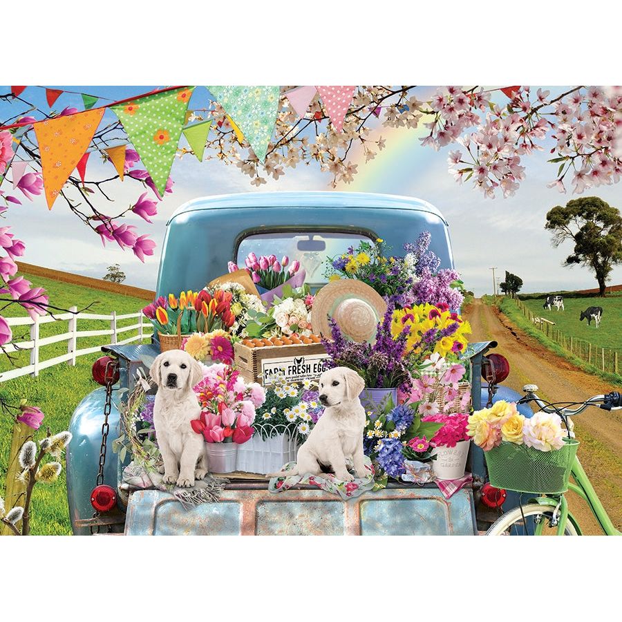 Cobble Hill Country Truck in Spring 500 Piece Puzzle