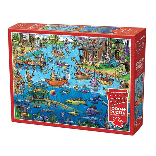 Cobble Hill DoodleTown: Gone Fishing 1000 Piece Puzzle